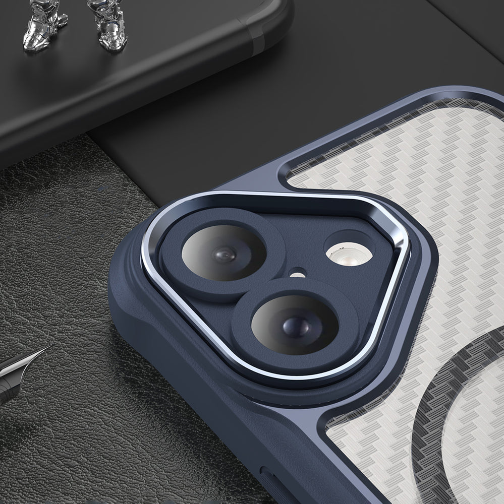 Ledende serie MagSafe Silicone Case til iPhone 16 Plus - Blå