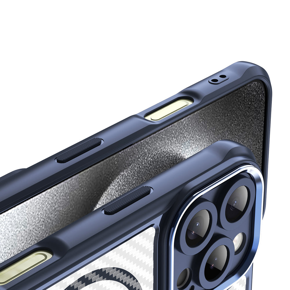 Ledende serie MagSafe Silicone Case til iPhone 16 Pro Max - Blå