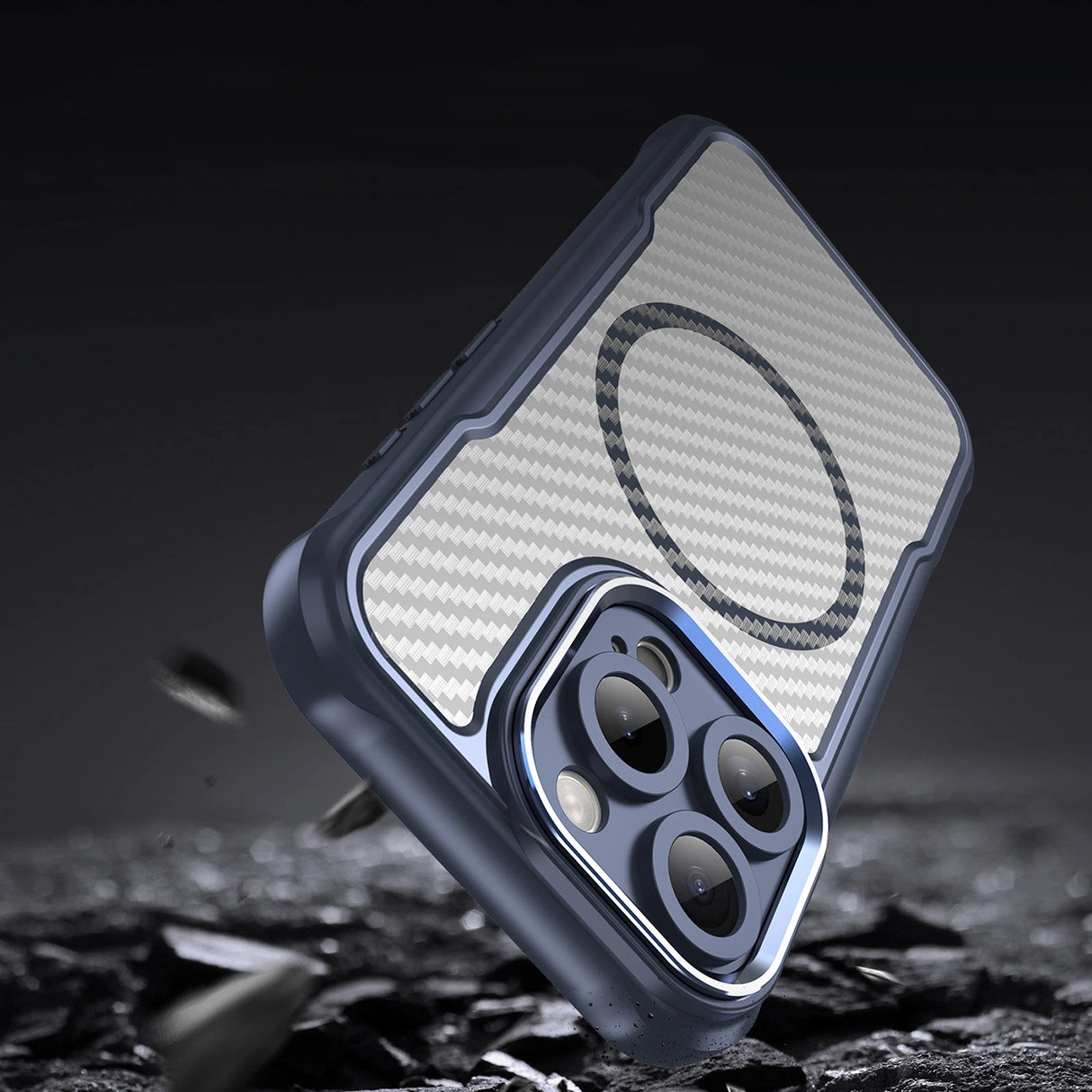 Ledende serie MagSafe Silicone Case til iPhone 16 Pro Max - Blå