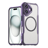 Ledende serie MagSafe Silicone Case til iPhone 16 - Purple