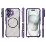 Ledende serie MagSafe Silicone Case til iPhone 16 - Purple