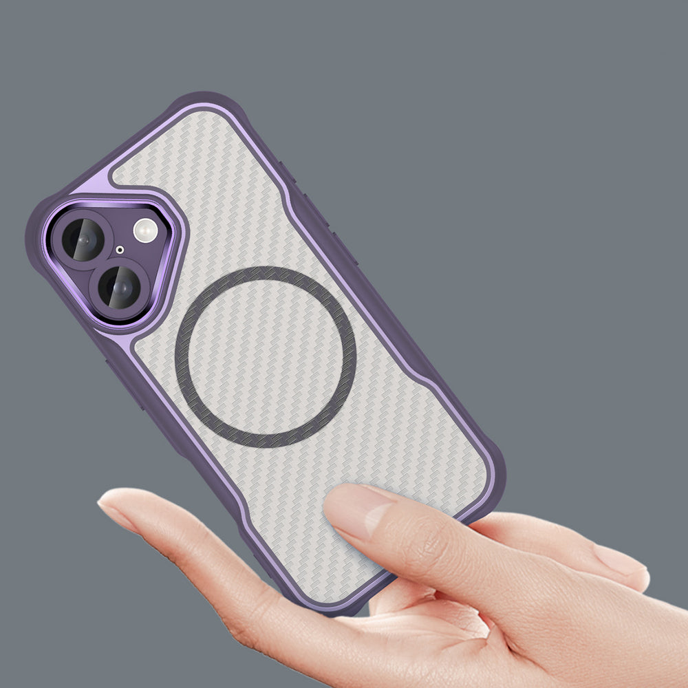 Ledende serie MagSafe Silicone Case til iPhone 16 Plus - Purple