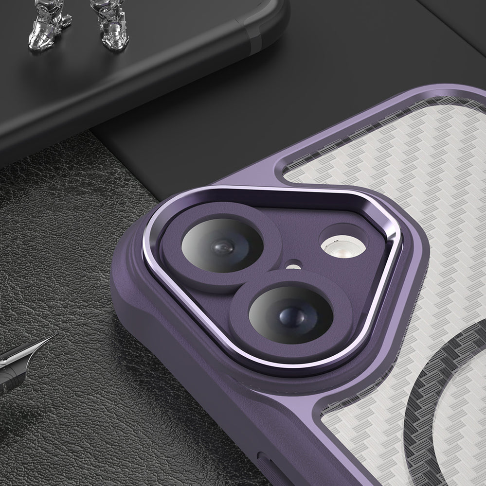 Ledende serie MagSafe Silicone Case til iPhone 16 Plus - Purple