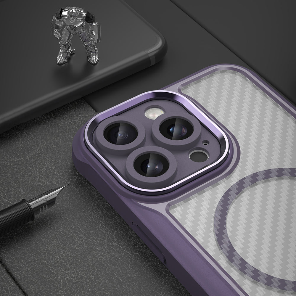 Ledende serie MagSafe Silicone Case til iPhone 16 Pro - lilla