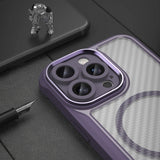 Ledende serie MagSafe Silicone Case til iPhone 16 Pro - lilla
