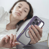 Ledende serie MagSafe Silicone Case til iPhone 16 Pro - lilla