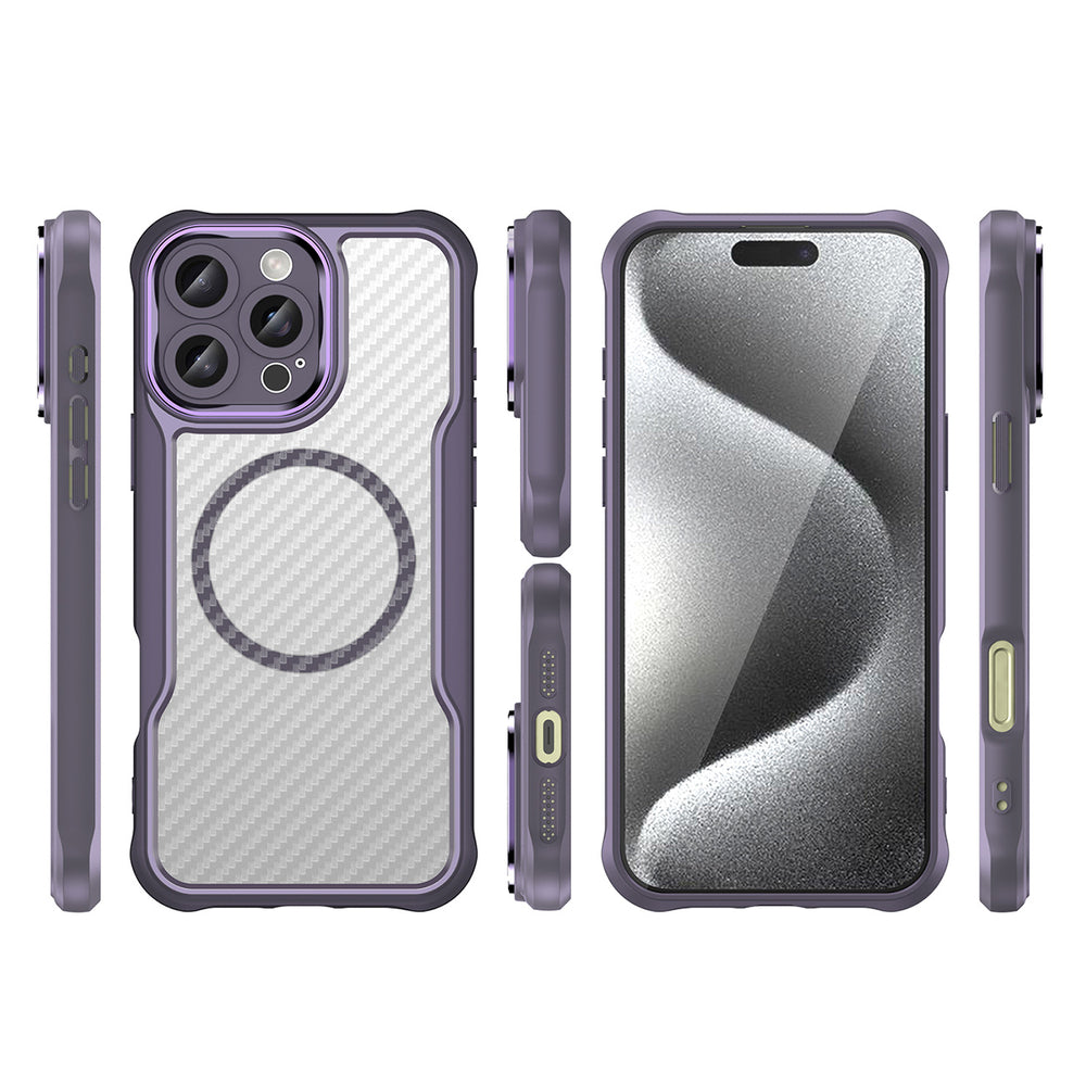 Ledende serie MagSafe Silicone Case til iPhone 16 Pro Max - lilla