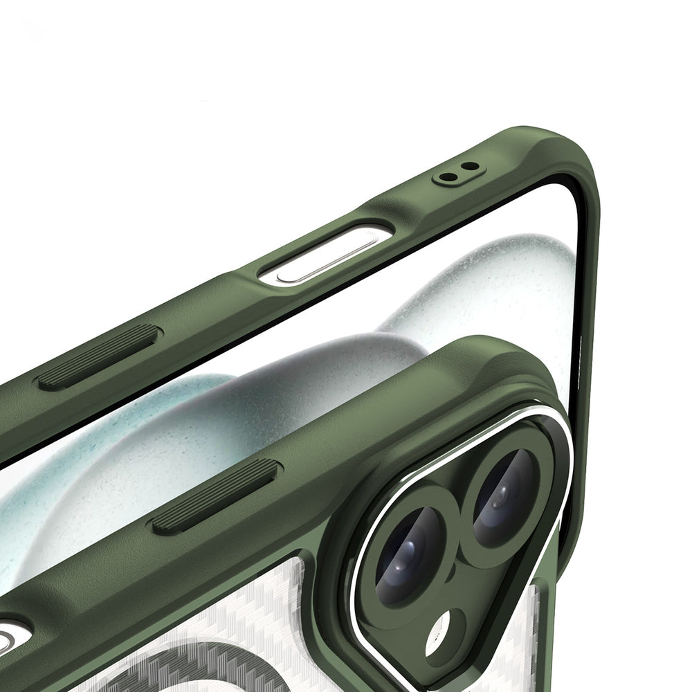 Ledende serie MagSafe Silicone Case til iPhone 16 - Grøn