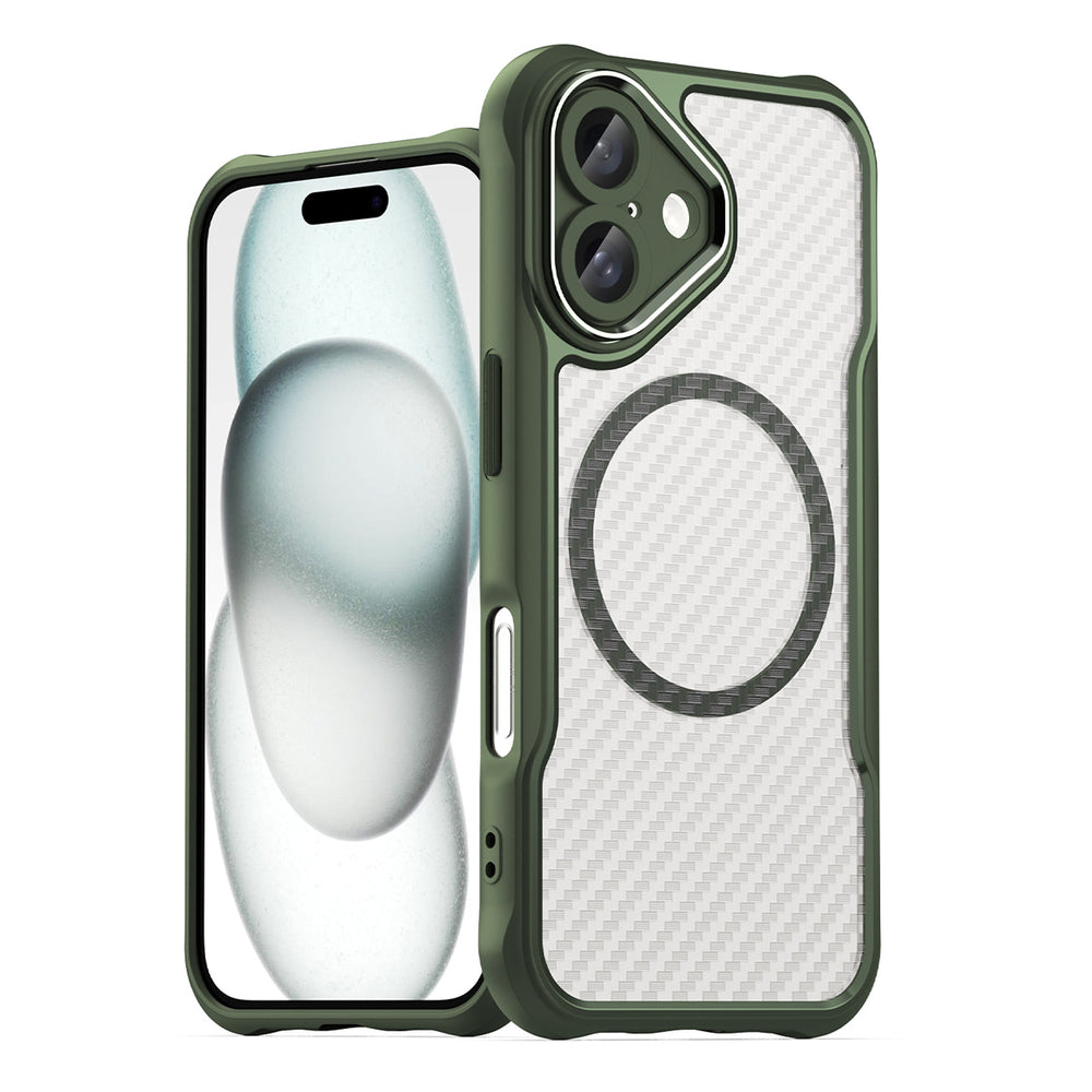 Ledende serie MagSafe Silicone Case til iPhone 16 Plus - Grøn