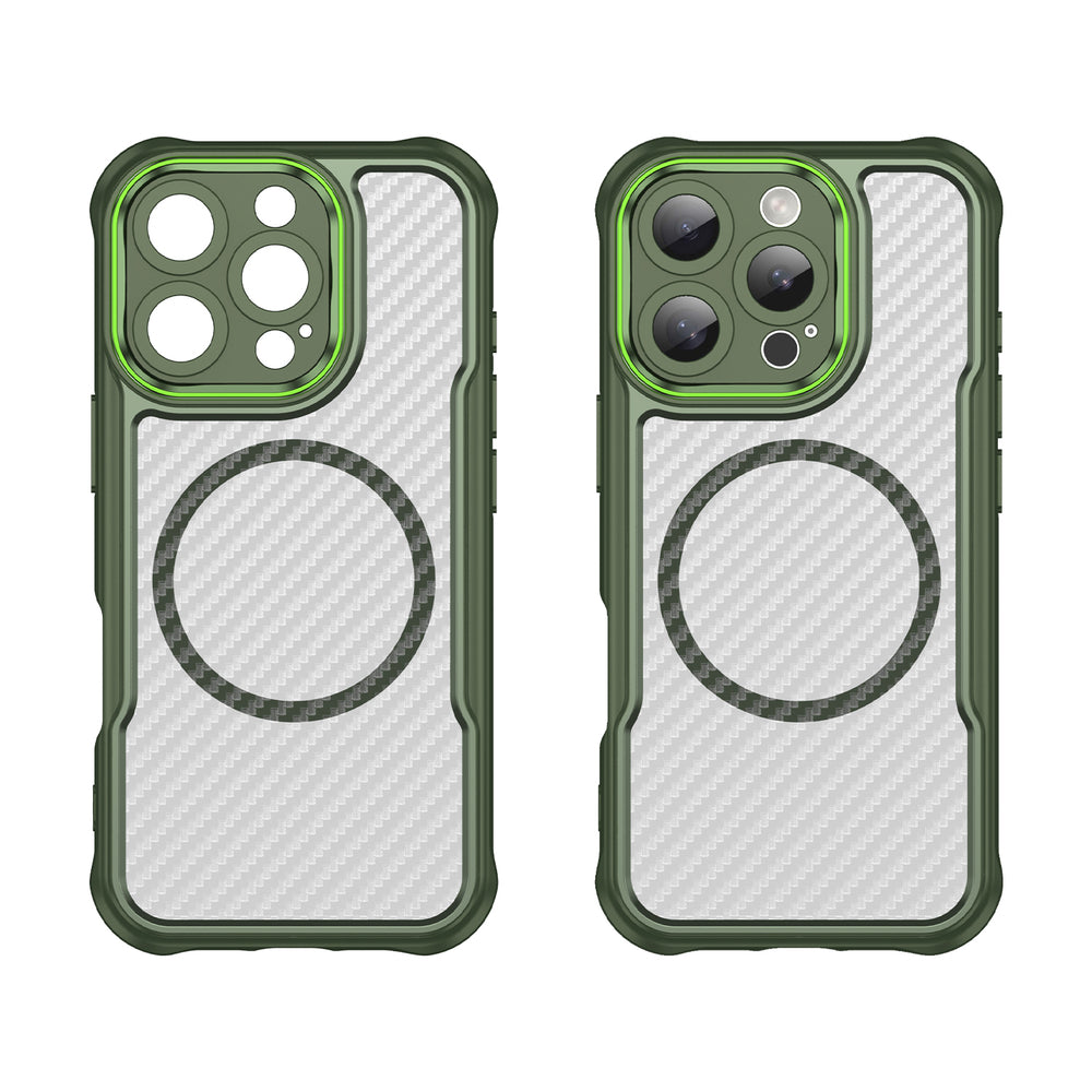 Ledende serie MagSafe Silicone Case til iPhone 16 Pro - Grøn