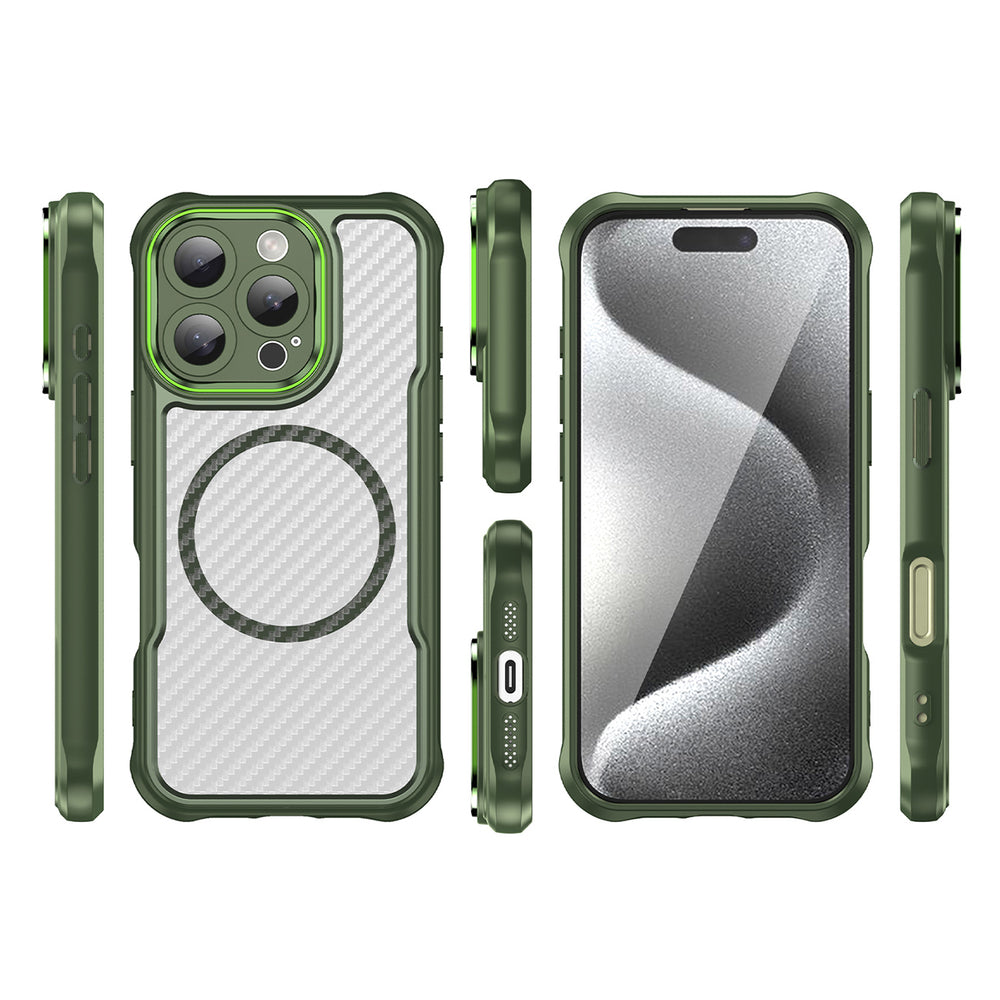 Ledende serie MagSafe Silicone Case til iPhone 16 Pro Max - Grøn