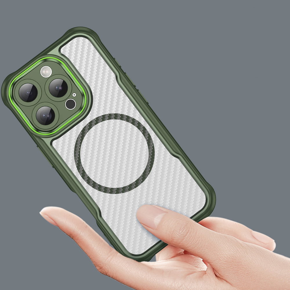Ledende serie MagSafe Silicone Case til iPhone 16 Pro Max - Grøn