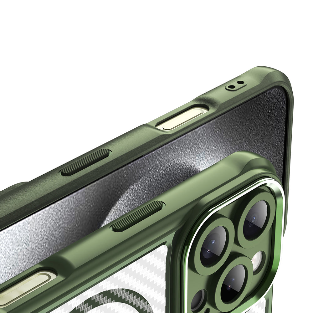 Ledende serie MagSafe Silicone Case til iPhone 16 Pro Max - Grøn