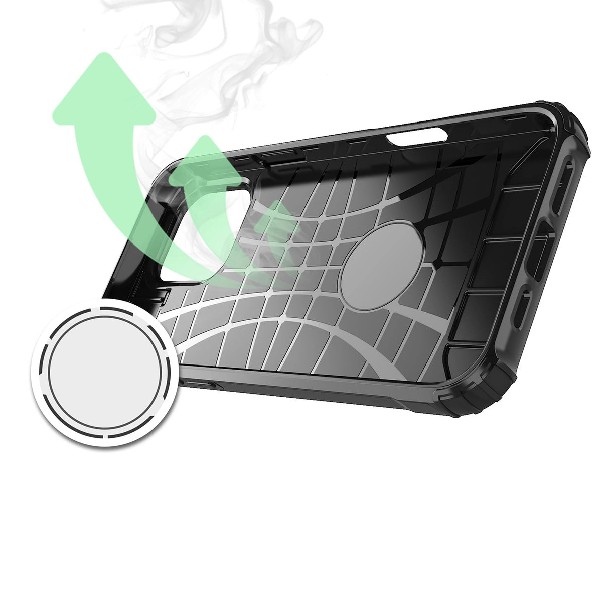 Hybrid Armor iPhone 16 Pro Max Case - Black