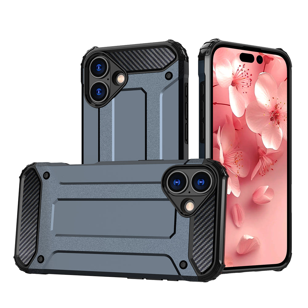 Hybrid Armor iPhone 16 Plus Case - Blå