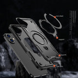 Hybrid Armor Trendy Case med MagSafe til iPhone 16 - sort
