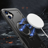 Hybrid Armor Trendy Case med MagSafe til iPhone 16 - sort