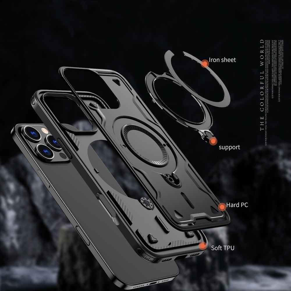 Hybrid Armor Trendy Case med MagSafe til iPhone 16 Pro - sort
