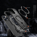 Hybrid Armor Trendy Case with MagSafe for iPhone 16 Pro - Black