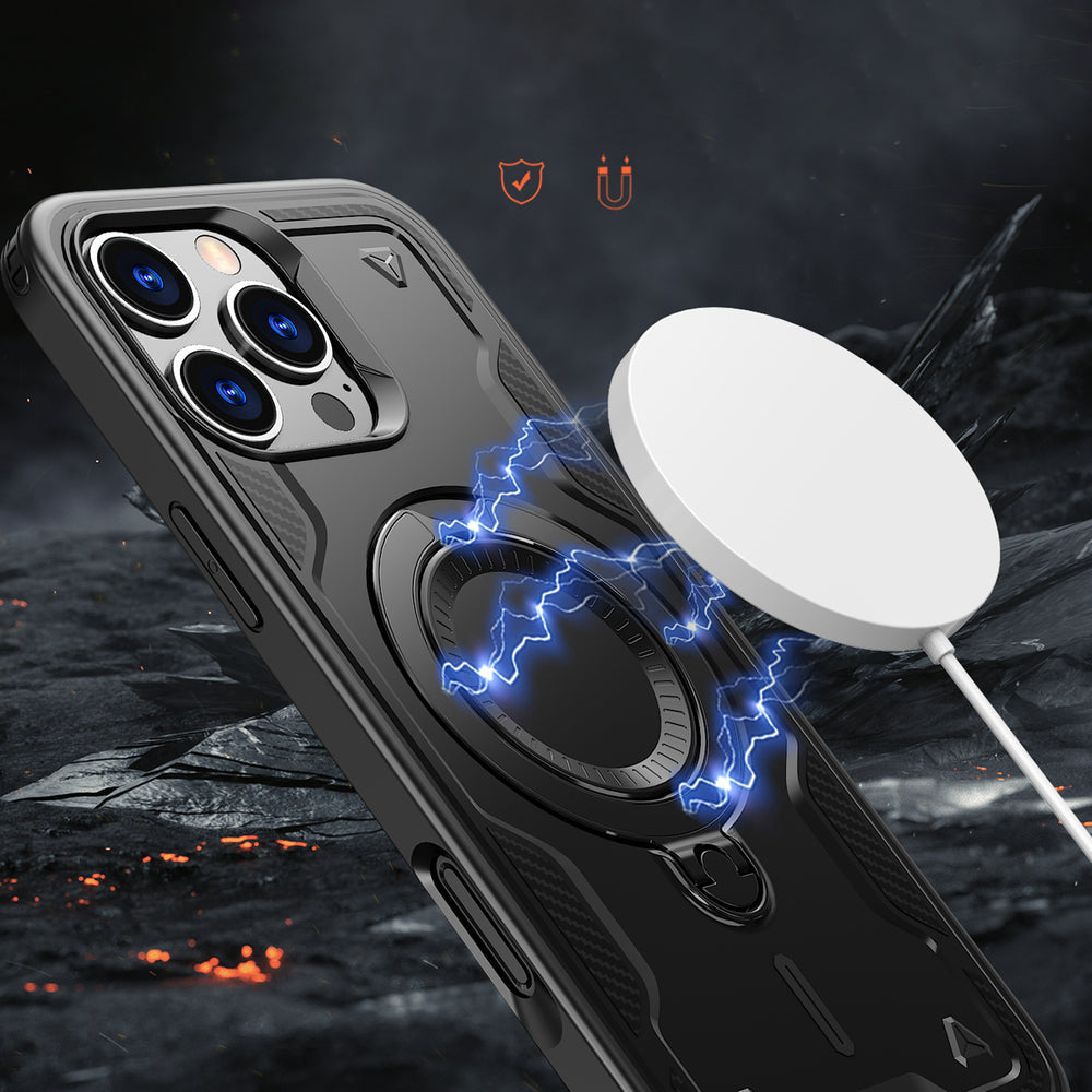Hybrid Armor Trendy Case med MagSafe til iPhone 16 Pro - sort