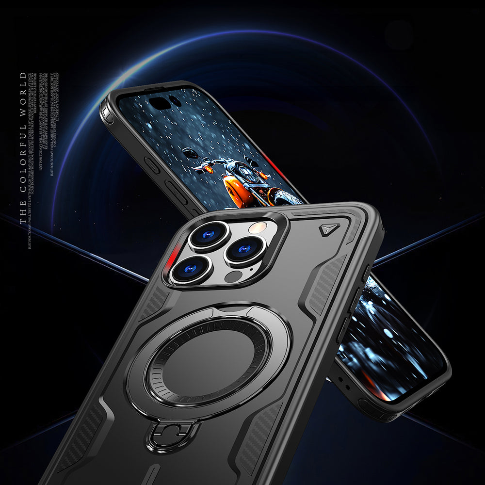 Hybrid Armor Trendy Case med MagSafe til iPhone 16 Pro - sort