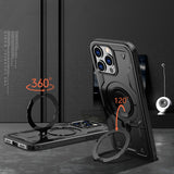 Hybrid Armor Trendy Case with MagSafe for iPhone 16 Pro Max - Black