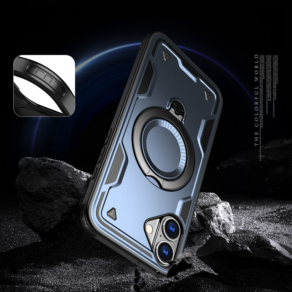 Hybrid Armor Trendy Case med MagSafe til iPhone 16 Plus - Blå