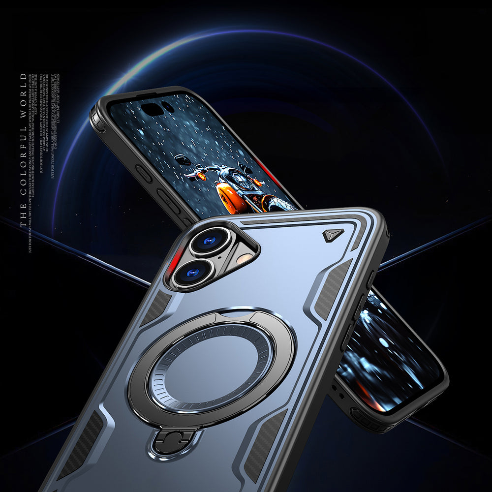 Hybrid Armor Trendy Case med MagSafe til iPhone 16 Plus - Blå