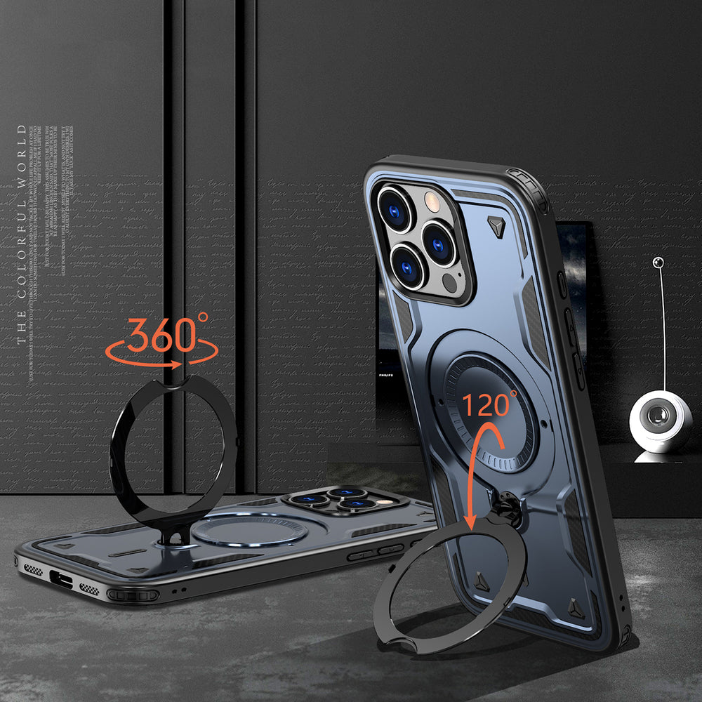 Hybrid Armor Trendy Case med MagSafe til iPhone 16 Pro - Blå
