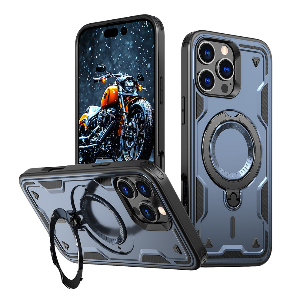 Hybrid Armor Trendy Case med MagSafe til iPhone 16 Pro Max - Blå