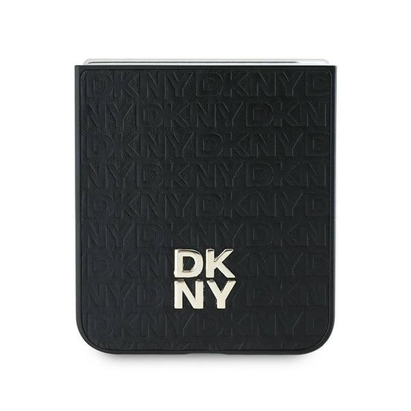 DKNY Repeat Pattern Stack Logo Case for Samsung Galaxy Z Flip6 - Black