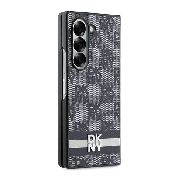 DKNY Checkered Pattern Printed Stripes case for Samsung Galaxy Z Fold 6 - black