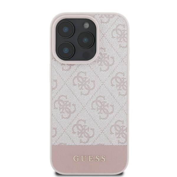 Guess 4G Bottom Stripe iPhone 16 Pro Case - Pink
