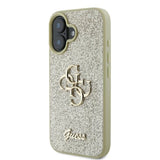 Guess Fixed Glitter Big 4G Case for iPhone 16 Plus - Gold