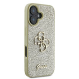 Guess Fixed Glitter Big 4G Case for iPhone 16 Plus - Gold