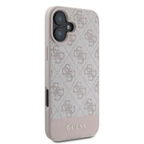 Guess 4G Bottom Stripe iPhone 16 Case - Pink