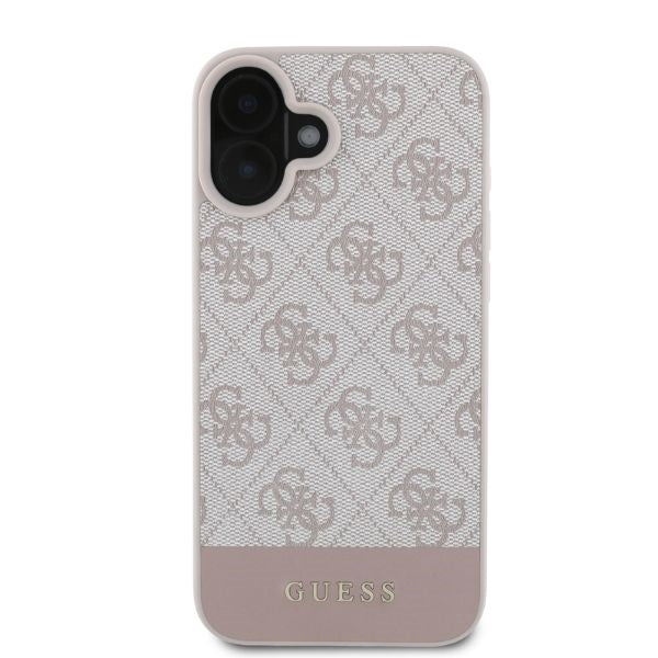 Guess 4G Bottom Stripe iPhone 16 Case - Pink