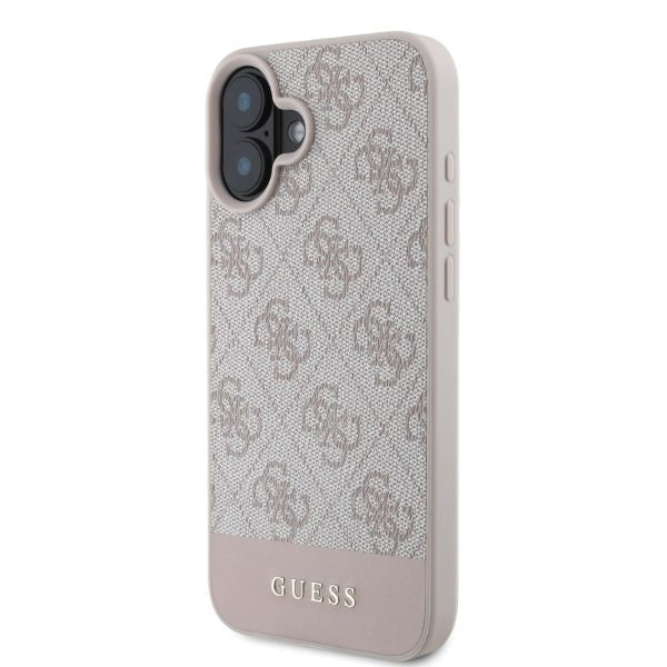 Guess 4G Bottom Stripe iPhone 16 Case - Pink