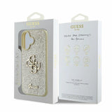 Guess Fixed Glitter Big 4G iPhone 16 Case - Gold