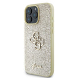 Guess Fixed Glitter Big 4G case til iPhone 16 Pro Max - guld