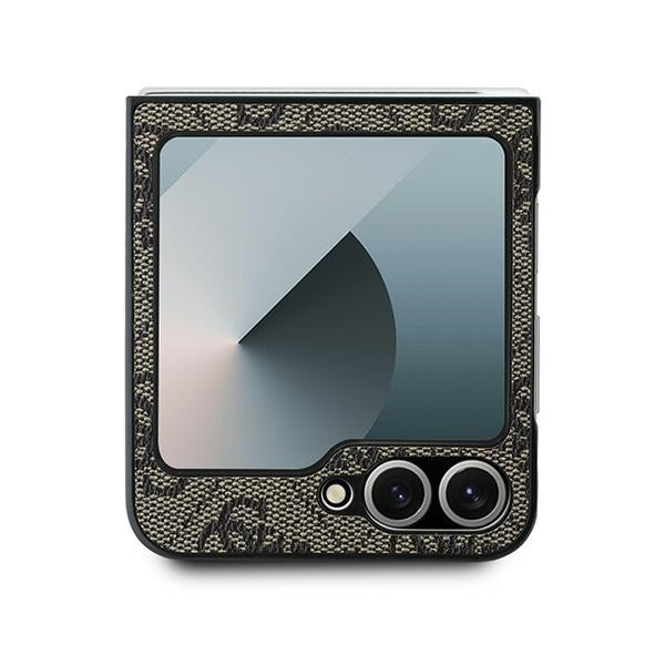 Guess læder 4G Metal Logo Case til Samsung Galaxy Z Flip 6 - Brown