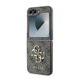 Guess læder 4G Metal Logo Case til Samsung Galaxy Z Flip 6 - Brown