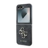 Guess læder 4G Metal Logo Case til Samsung Galaxy Z Flip 6 - sort
