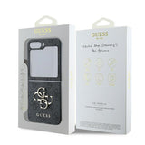 Guess læder 4G Metal Logo Case til Samsung Galaxy Z Flip 6 - sort