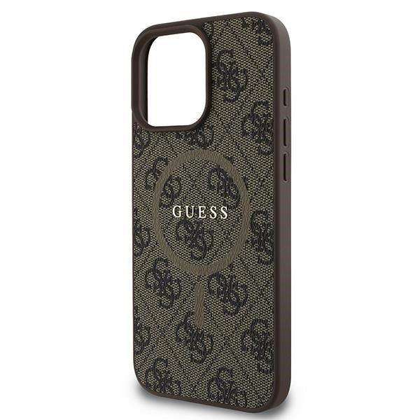 Guess 4G Ring Classic Logo MagSafe iPhone 16 Pro Case - Brunt