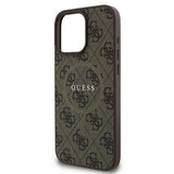 Guess 4G Ring Classic Logo MagSafe iPhone 16 Pro Case - Brunt