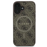 Guess 4G Ring Classic Logo MagSafe iPhone 16 Plus Case - Brown