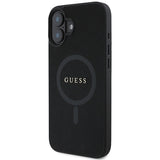 Guess Saffiano Classic Logo MagSafe iPhone 16 Plus Hylde - sort