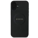 Guess Saffiano Classic Logo MagSafe iPhone 16 Plus Hylde - sort