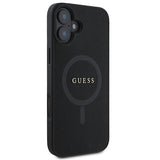 Guess Saffiano Classic Logo MagSafe iPhone 16 Plus Hylde - sort